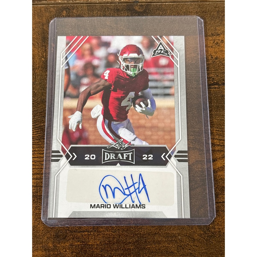 2022 Leaf Draft Mario Williams Blue Ink Autograph RC Rookie Card BA-MW4 USC